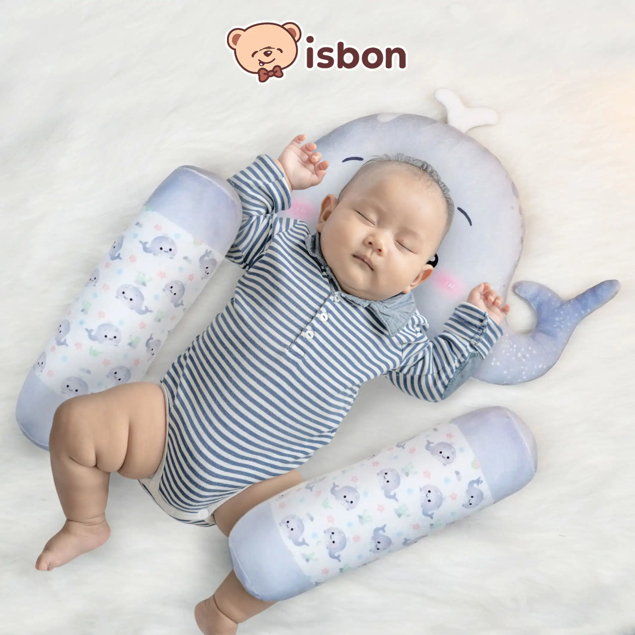 ISTANA BONEKA Bantal Guling Bayi Peyang Bolster Motif Hewan Lucu Aman Non Alergi Cocok Untuk Kado Dan Hampers Bayi Premium