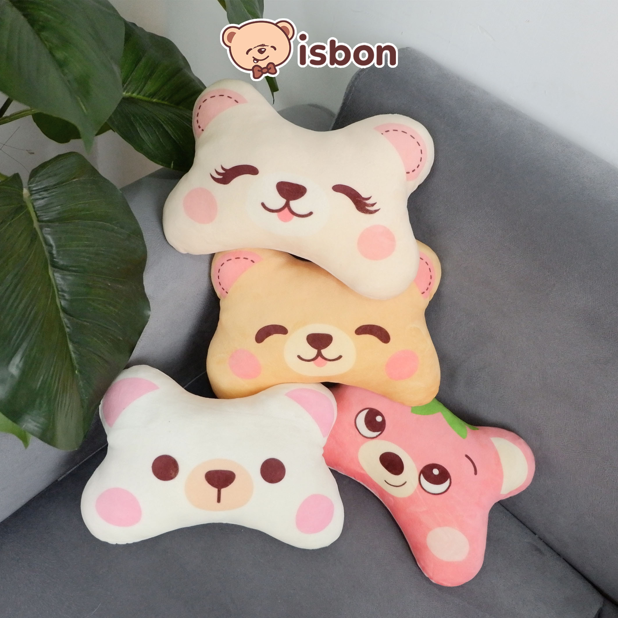 ISTANA BONEKA Headreast Bantal Kepala Mobil Aksesoris Perjalanan Car Set Empuk Lembut Premium