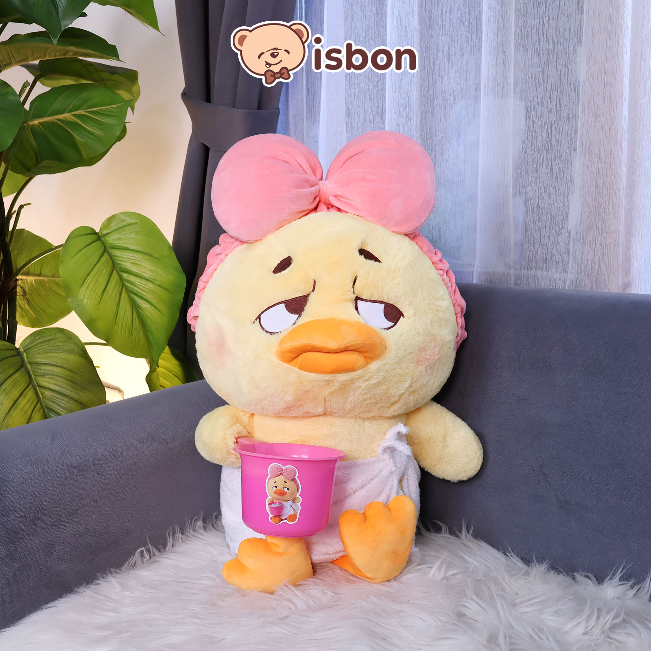 ISTANA BONEKA Bebek Manyun Sad Duck 21in Bath Time with Gayung Mandi Jumbo Prengut Sedih Make Up Berenang Mainan Anak Ekspersi Marah Sinis Melirik Lucu Imut Halus Hadiah Ulang Tahun Spesial Premium
