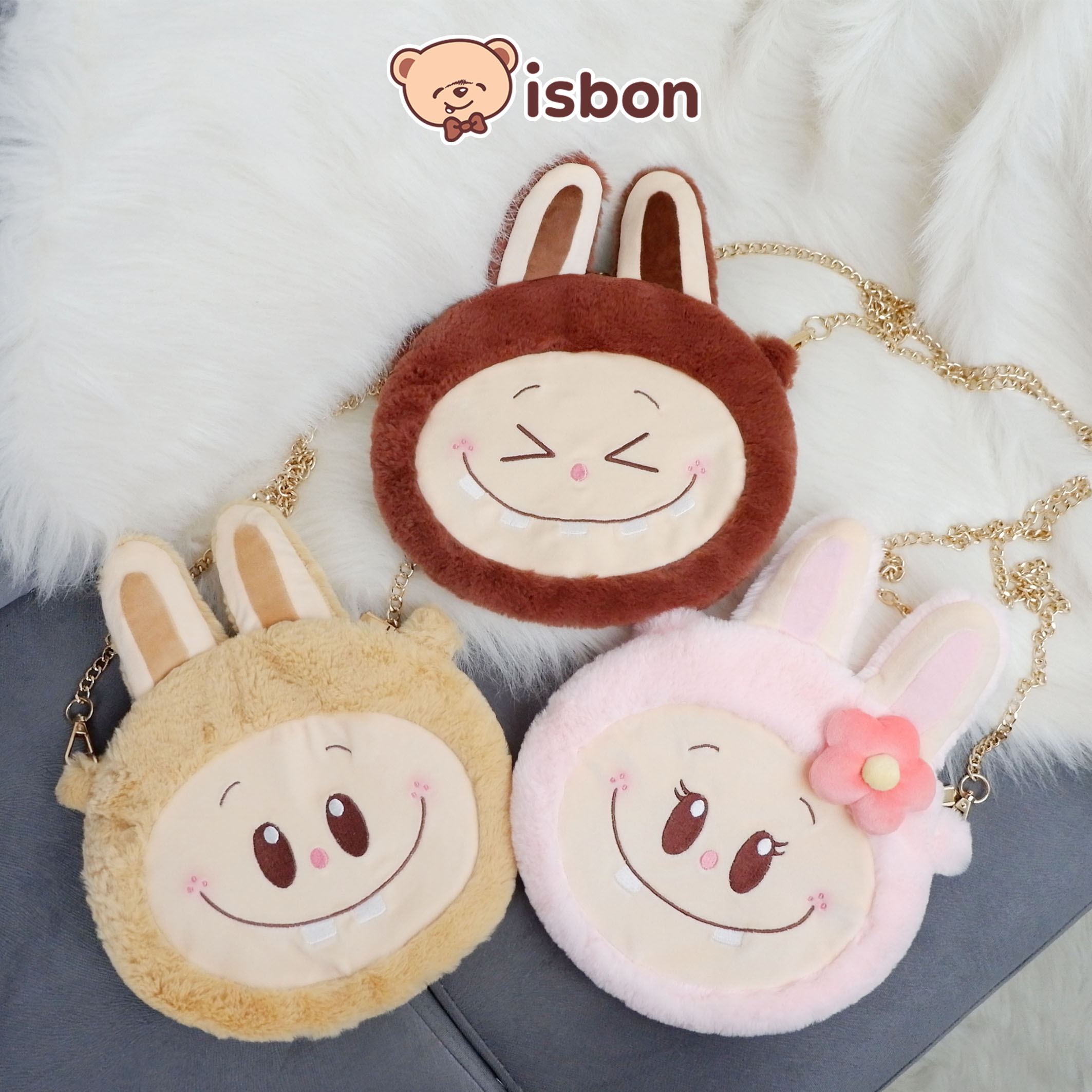 ISTANA BONEKA Tas Sling Bag Kepala Olala Telinga Panjang Lucu Selempang Dewasa Anak Bepergian