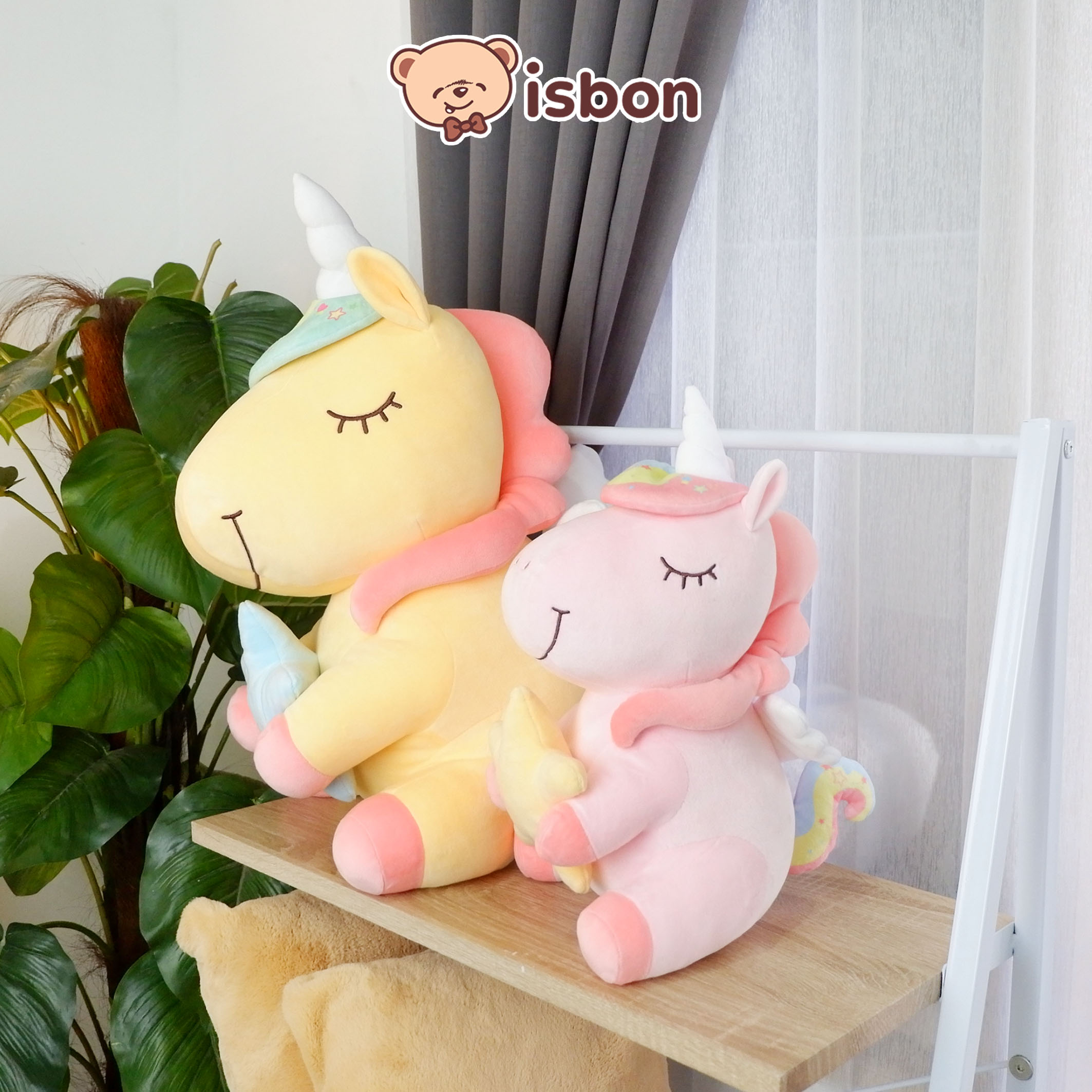 ISTANA BONEKA Sit Unicorn Duduk With Star Rainbow Bintang Kuning Mainan Anak Hadiah Spesial Premium