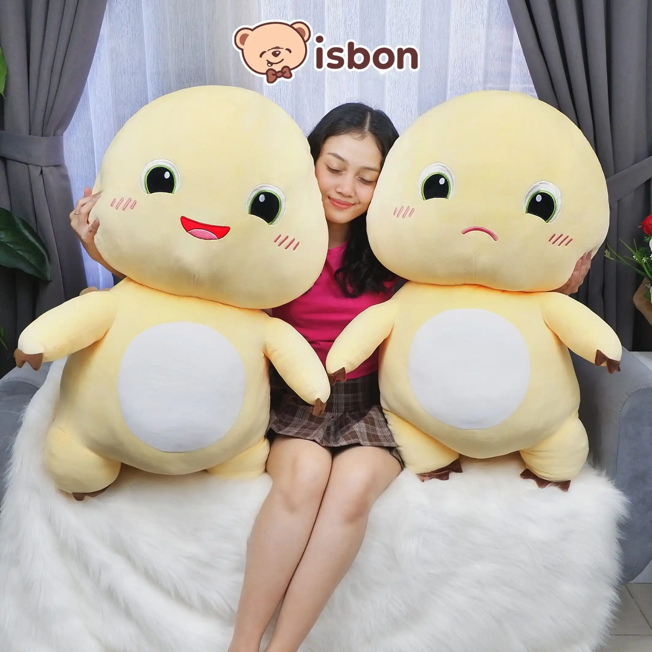 ISTANA BONEKA Dino Kuning 25inch Yellow Dino Mini Lucu Mainan Anak Hadiah Spesial Ulang Tahun