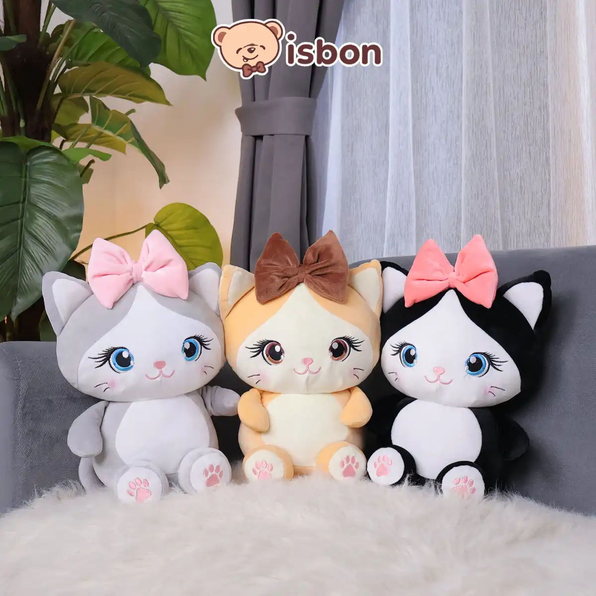 ISTANA BONEKA Kucing Cewek Duduk Sit Margarita with Pita Cat Meow Mainan Anak Hadiah Ulang Tahun Anniversary