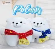 ISTANA BONEKA Beruang Putih Ice Bear With Syal Polaris Series