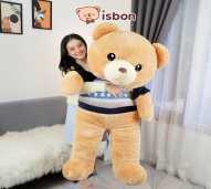 ISTANA BONEKA Beruang Chipper With Baju 48in Bear Cowok Melet Mainan Anak Hadiah Spesial Teddy Ulang Tahun