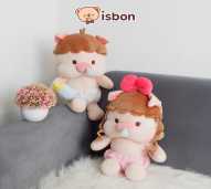 ISTANA BONEKA Baby Pig with Hair Poni dan Pita Pendek Floopy Baby Boom 12in Mainan Anak Hadiah Spesial Cowok Cewek