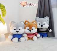 ISTANA BONEKA Anjing Berdiri Husky Floopy Dave Dog Bulu Halus with Baju Sweater Shiba Mainan Anak Hadiah Spesial Ulang Tahun