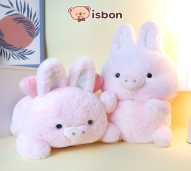 ISTANA BONEKA Flying Bun Pig Babi with Sayap Pita Bulu Halus Pink Mainan Anak Hadiah Spesial Ulang Tahun Cowok Cewek