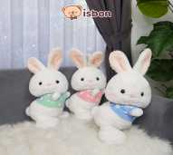 ISTANA BONEKA Kelinci Berdiri STD Cute Bunny Rabbit 13in With Baju Bunga Bulu Lembut Hadiah Mainan Anak
